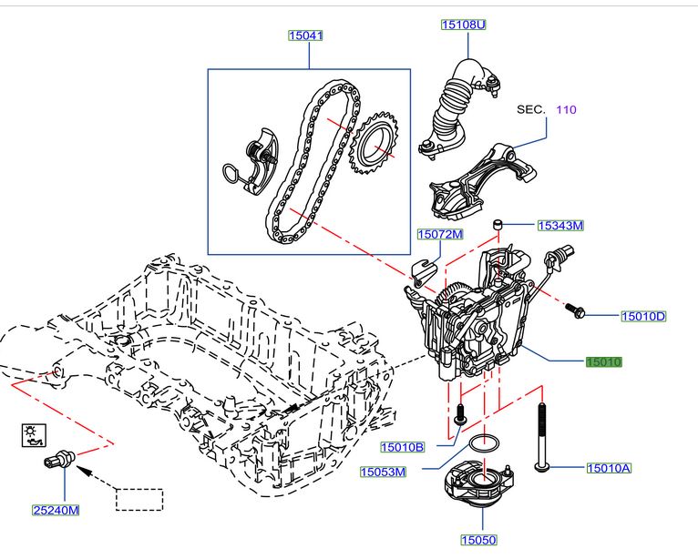 Bomba Aceite Original Nissan NP300 2.3 2015/2023
