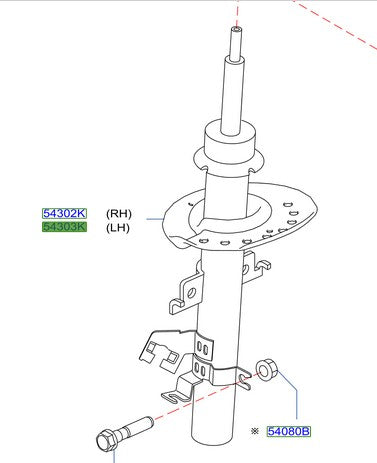 Amortiguador Delantero Izquierdo Original Nissan Qashqai 2.0 2014/2021