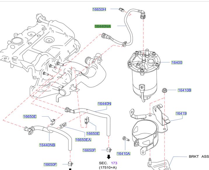Manguera Filtro Petroleo Original Nissan NP300 2.3 2014/2023
