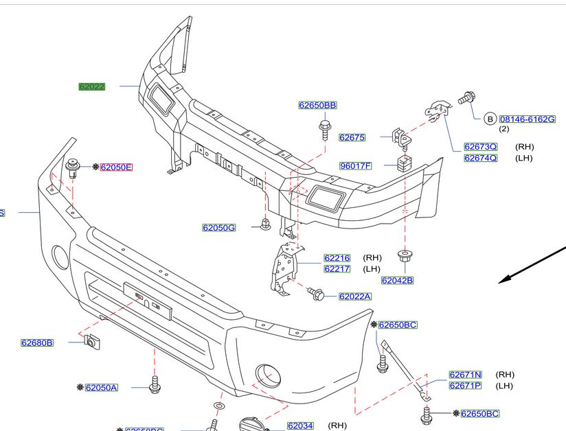 Refuerzo Parachoque Original Nissan D22 2.5 1997/2012